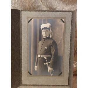 Antique Photo Portrait, Knights Of Columbus 4th Degree Regalia Uniform